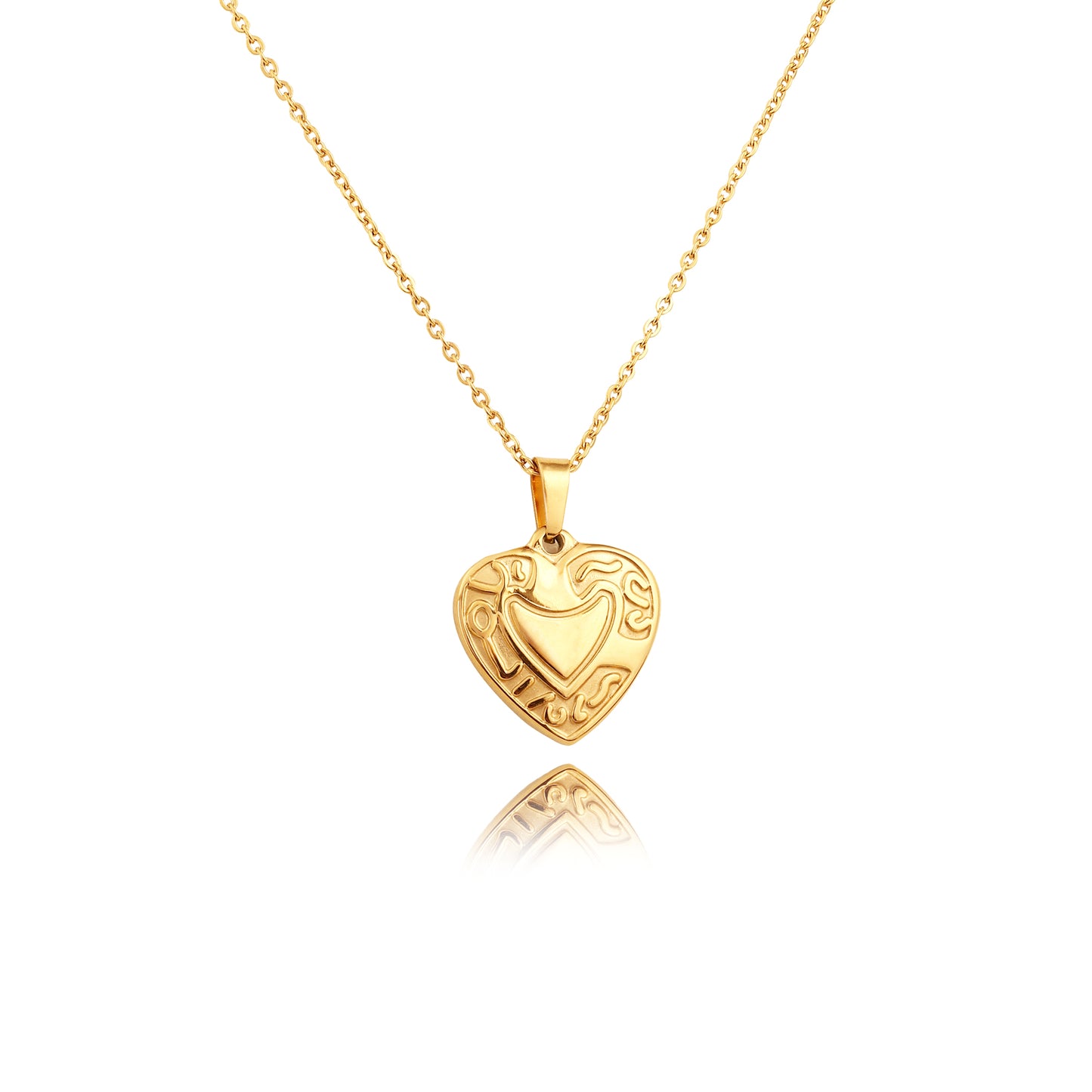 18K Gold-Plated Heart Pendant Necklace