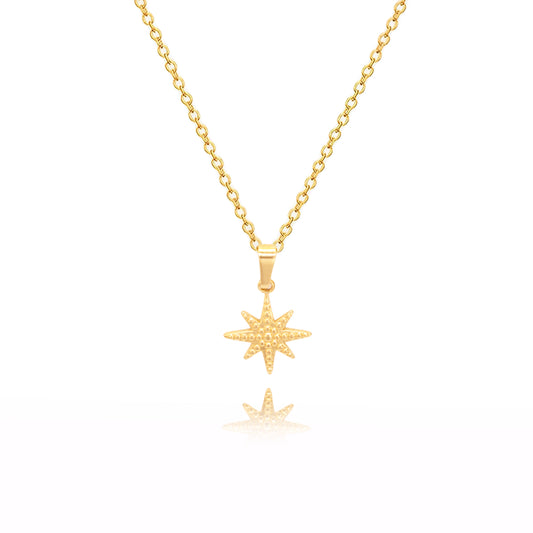 14K Gold-Plated Starburst Pendant Necklace