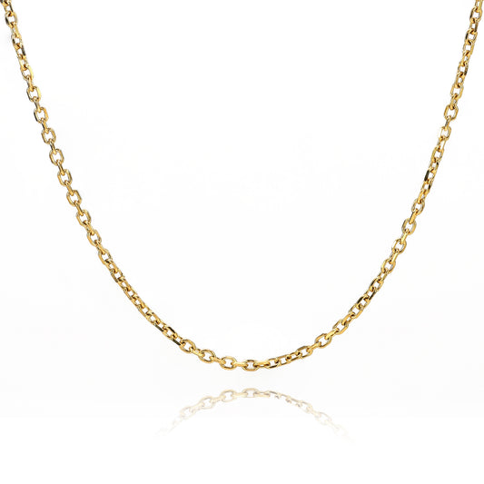 18K Gold Plated Knife-Edge Super Thin Strong  Matinee Chains