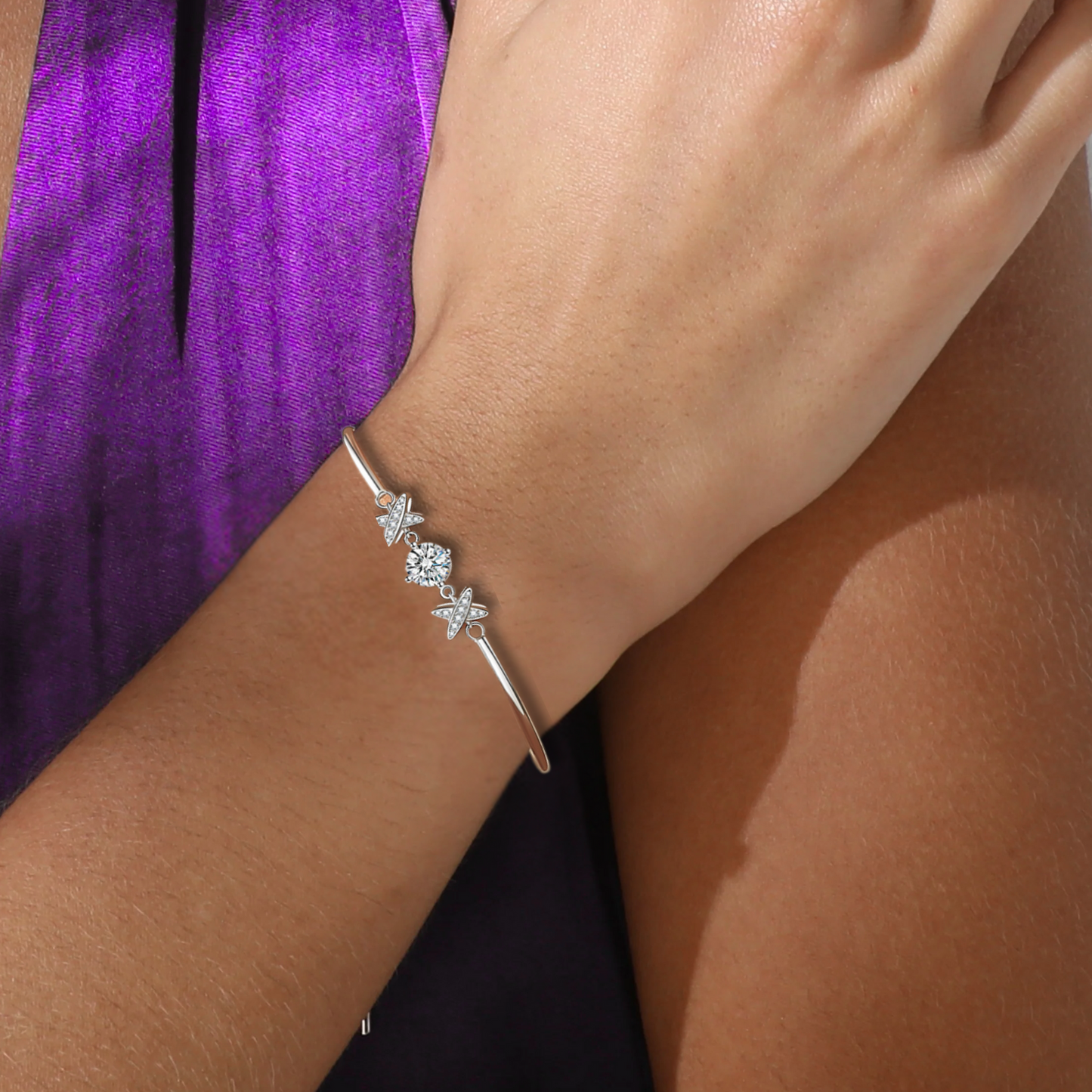 1 Carat X Letter Moissanite Bracelet - Moissanite Gemstone Jewelry for Women