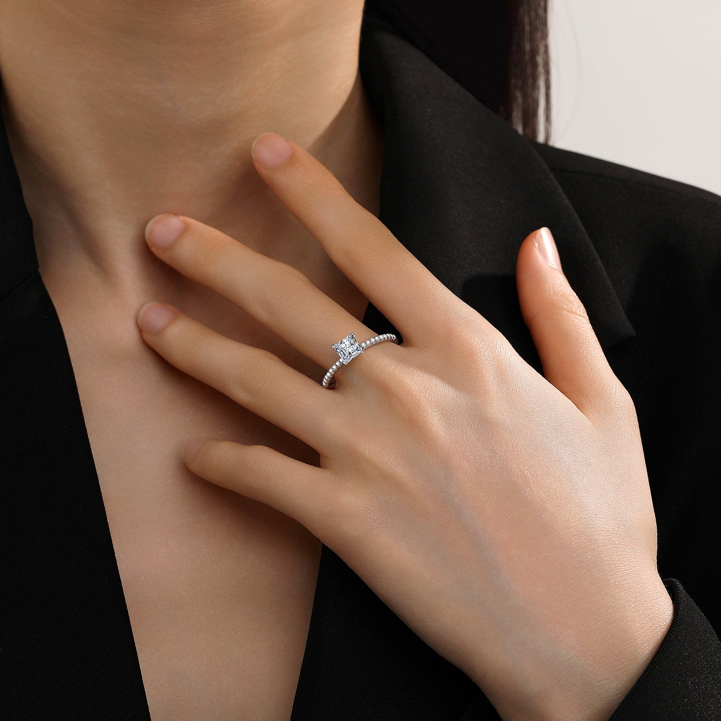 Moissanite Promise Ring for Women