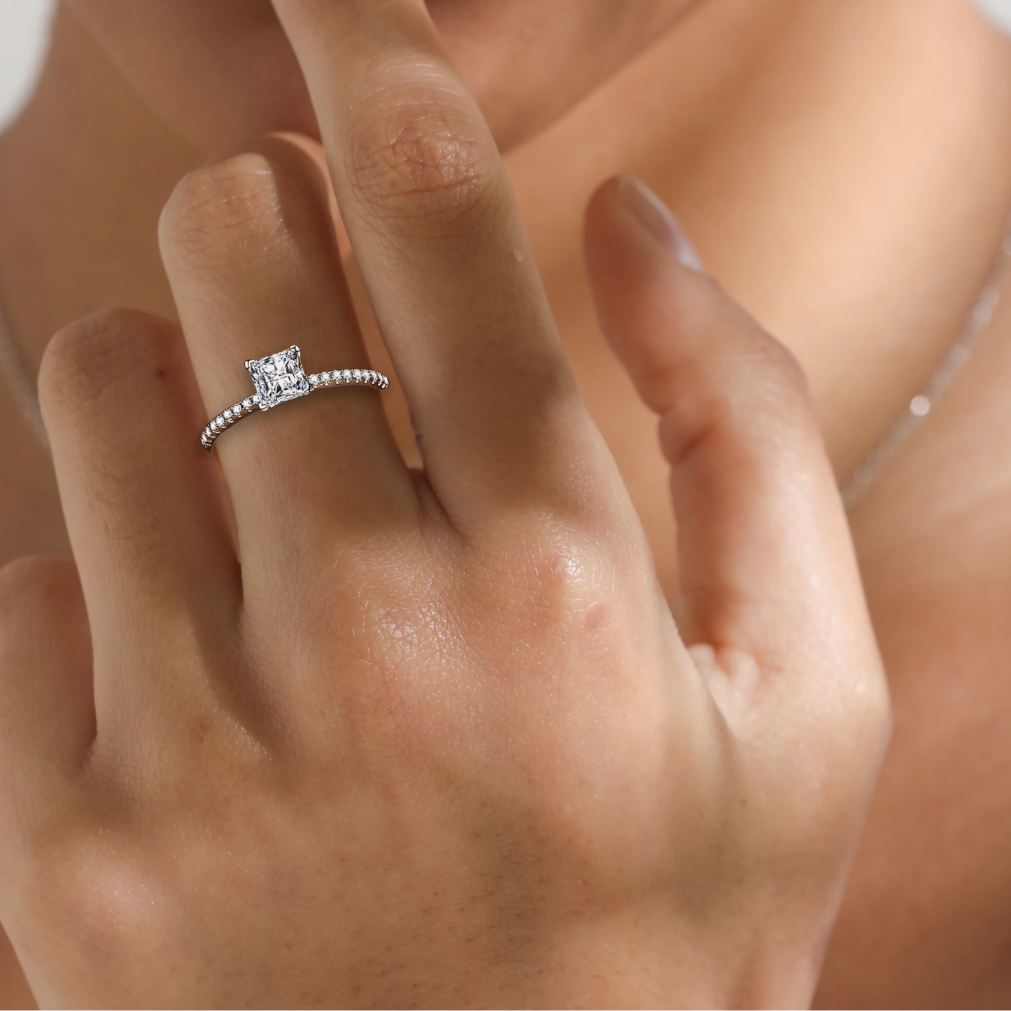 Moissanite Promise Ring for Women