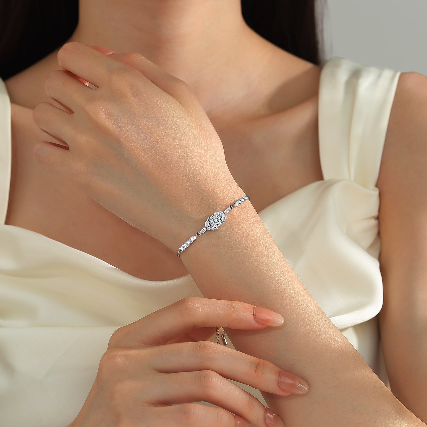 1 Carat Moissanite & Zircon Bracelet -Moissanite Jewelry for Women