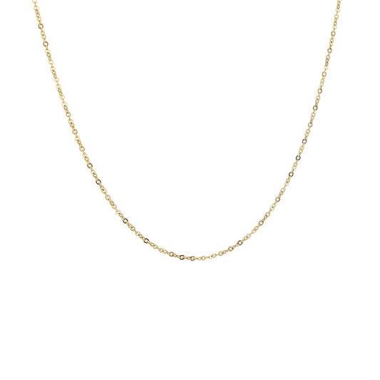 18K Gold Plated Chains Hammered Super Thin Strong Chain