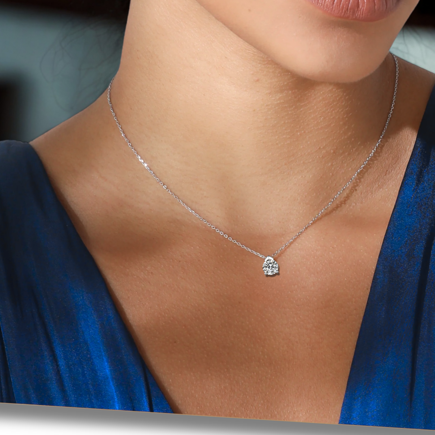 Moissanite Solitaire Pendant Necklace for Women, 1 Carat Minimalist Jewelry