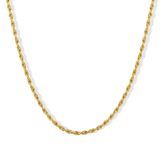 18K Gold Plated Super Thin Strong Rope Chain