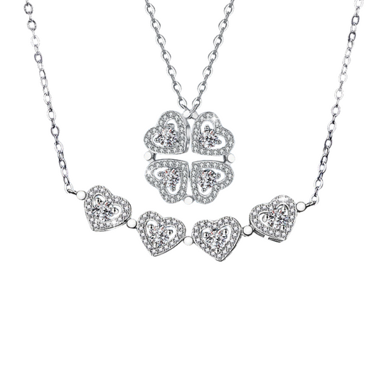 2-in-1 Moissanite Pendant Necklace for Women