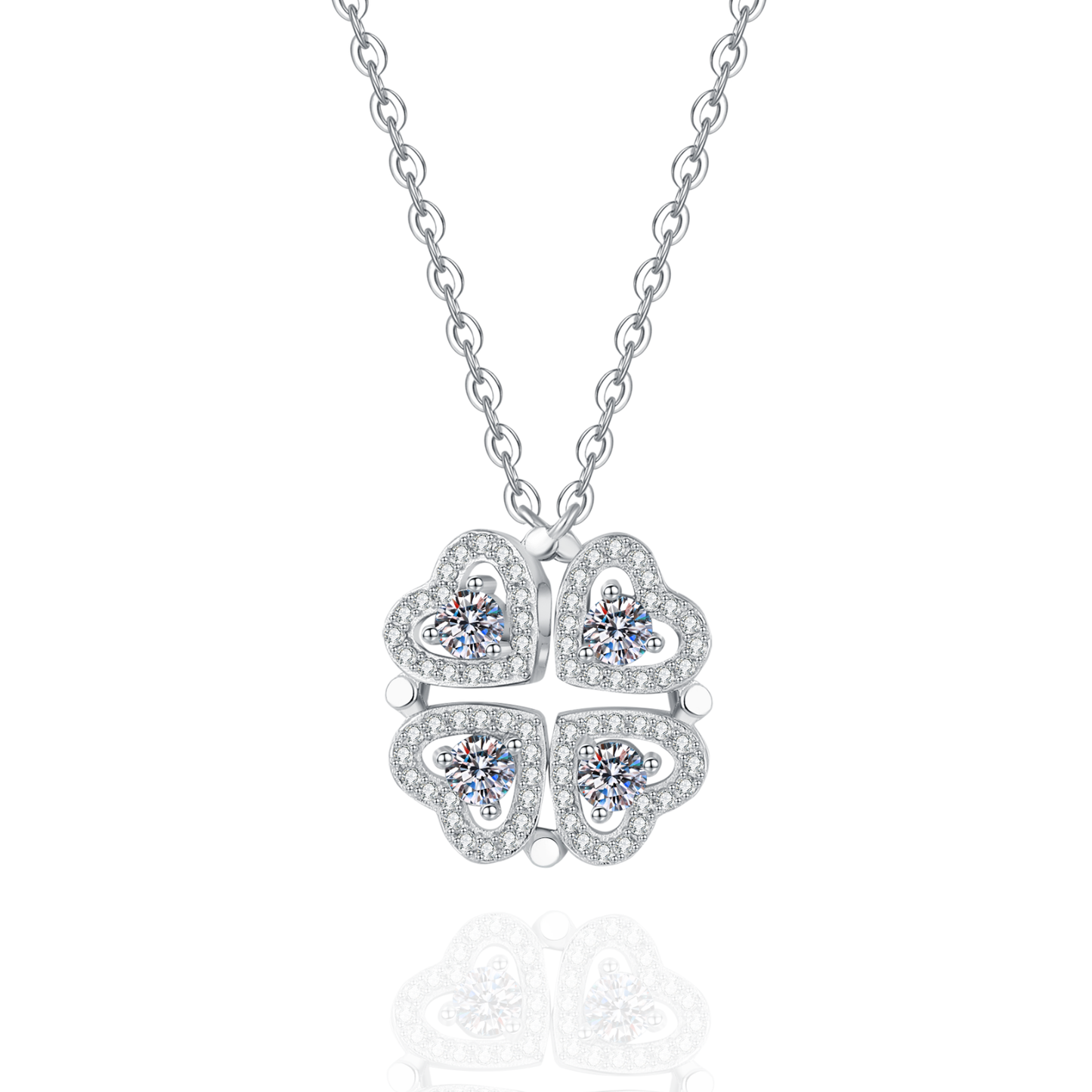 2-in-1 Moissanite Pendant Necklace for Women