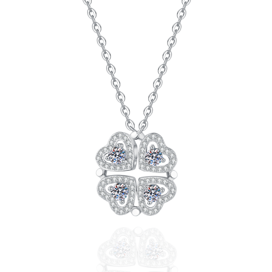 2-in-1 Moissanite Pendant Necklace for Women