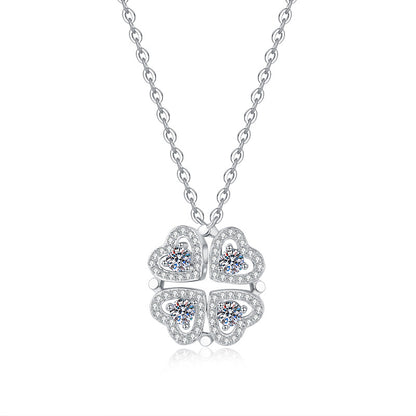 2-in-1 Moissanite Pendant Necklace for Women