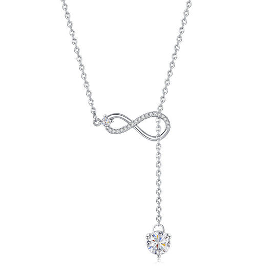 Moissanite Infinity Necklace for Women