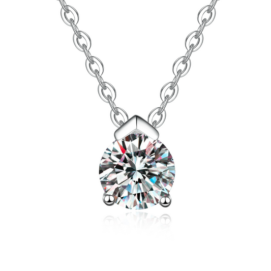 Moissanite Solitaire Pendant Necklace for Women, 1 Carat Minimalist Jewelry
