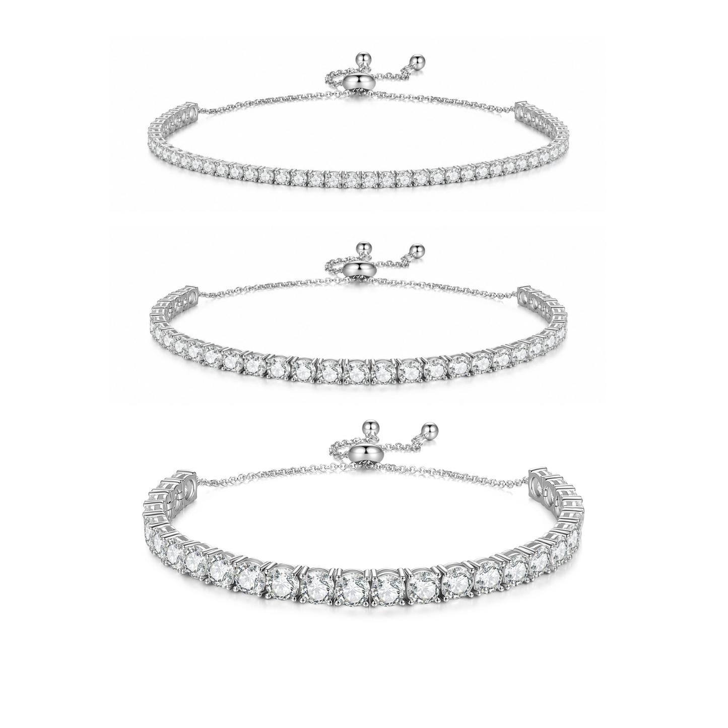Moissanite Tennis Bracelet 3 Sizes