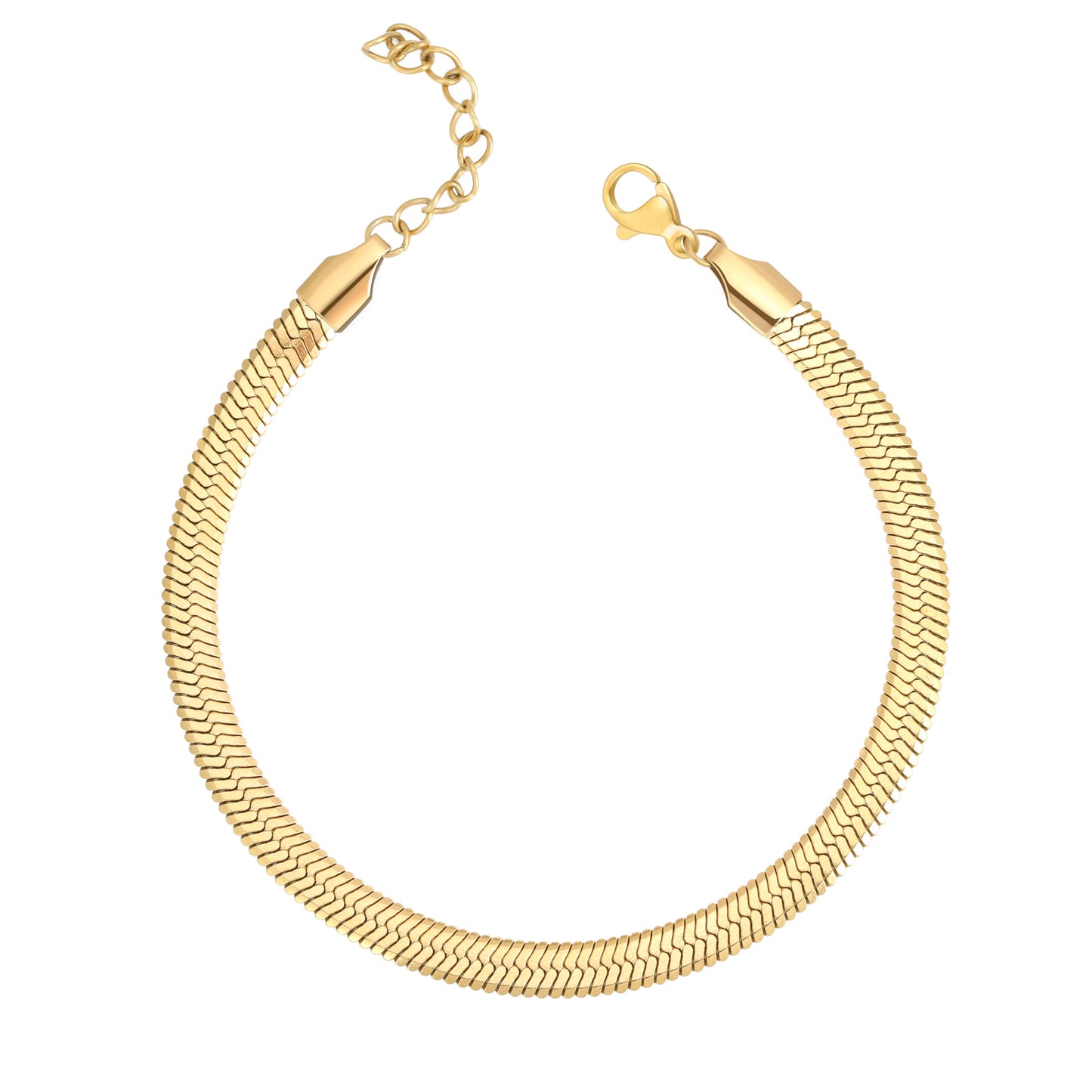 Gold Herringbone Bracelet