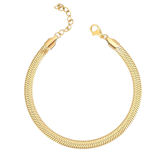 Gold Herringbone Bracelet