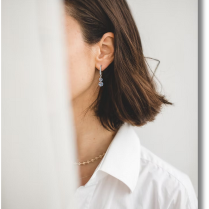 3 Carat (1.5 * 2)  Moissanite Dangle Earrings for Women