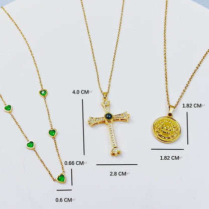 The Gatsby Set ---- 3PC Gold Plated Pendant Necklaces Set