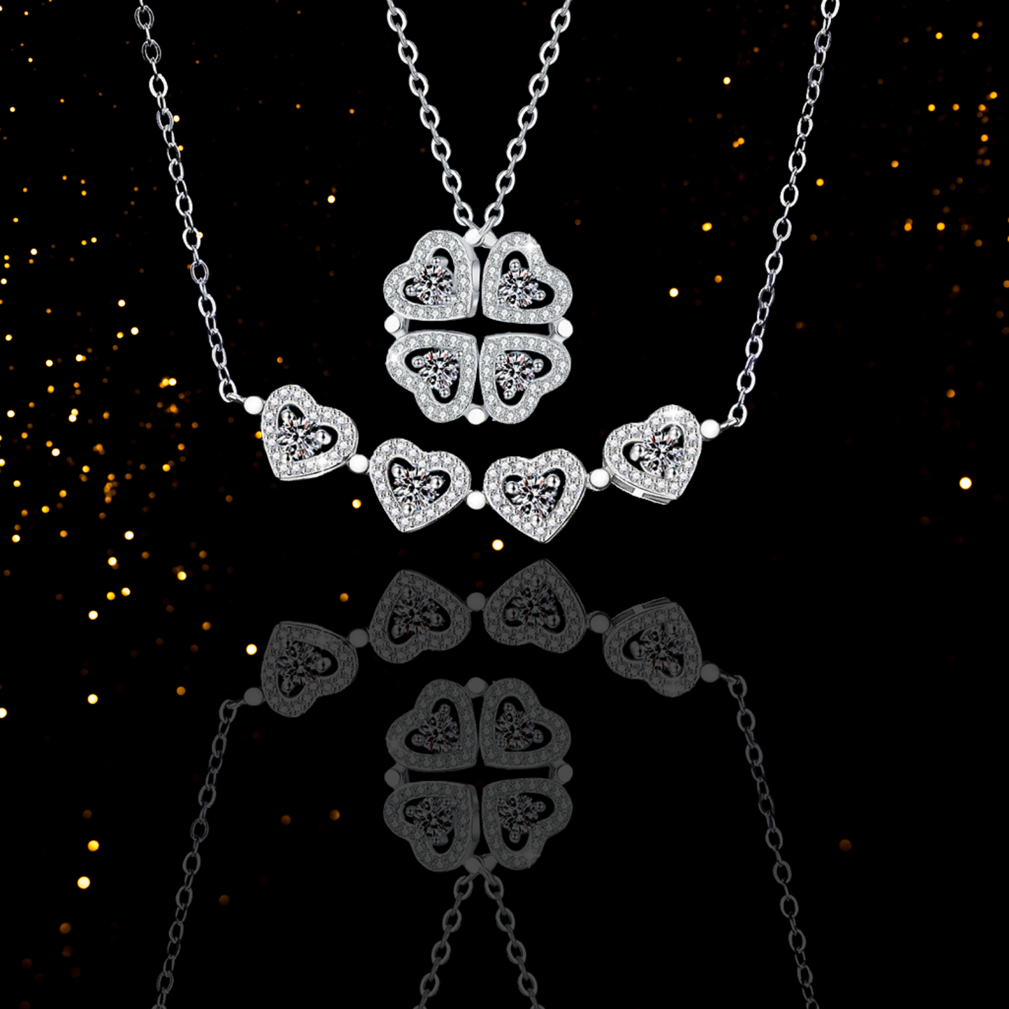 2-in-1 Moissanite Pendant Necklace for Women