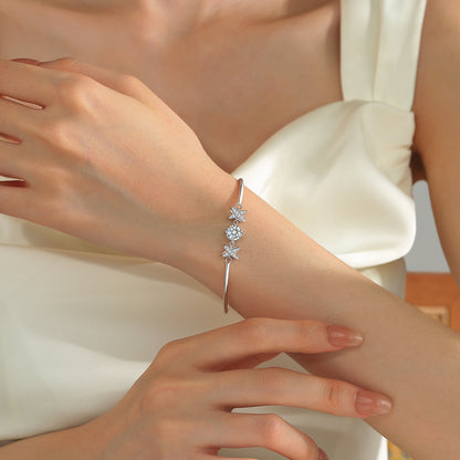 1 Carat X Letter Moissanite Bracelet - Moissanite Gemstone Jewelry for Women