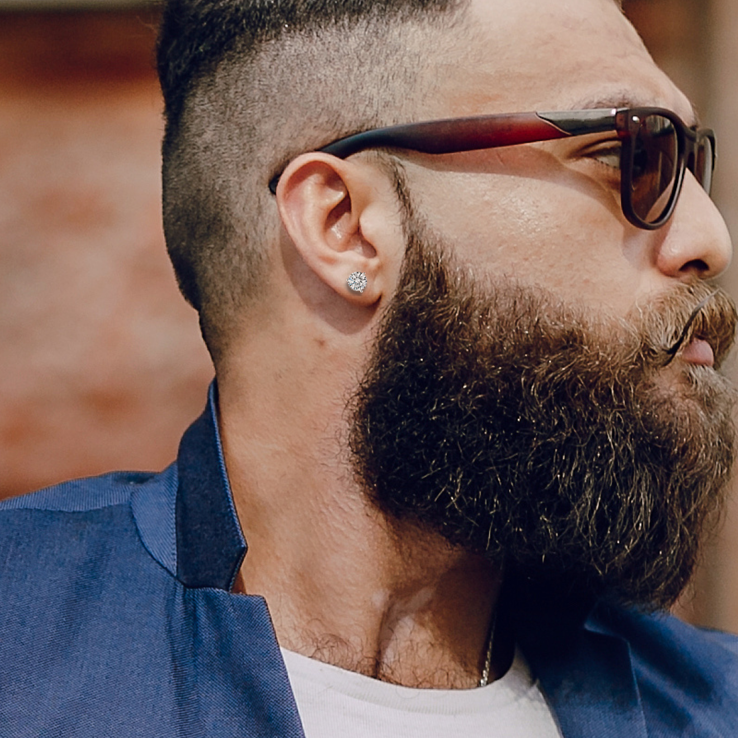 Moissanite Solitaire Stud Earrings for Women Men, 3 Prong 1 Carat Moissanite Stone, Simple Design, 925 Sterling Silver, Easy On & Off Ball Screw Back