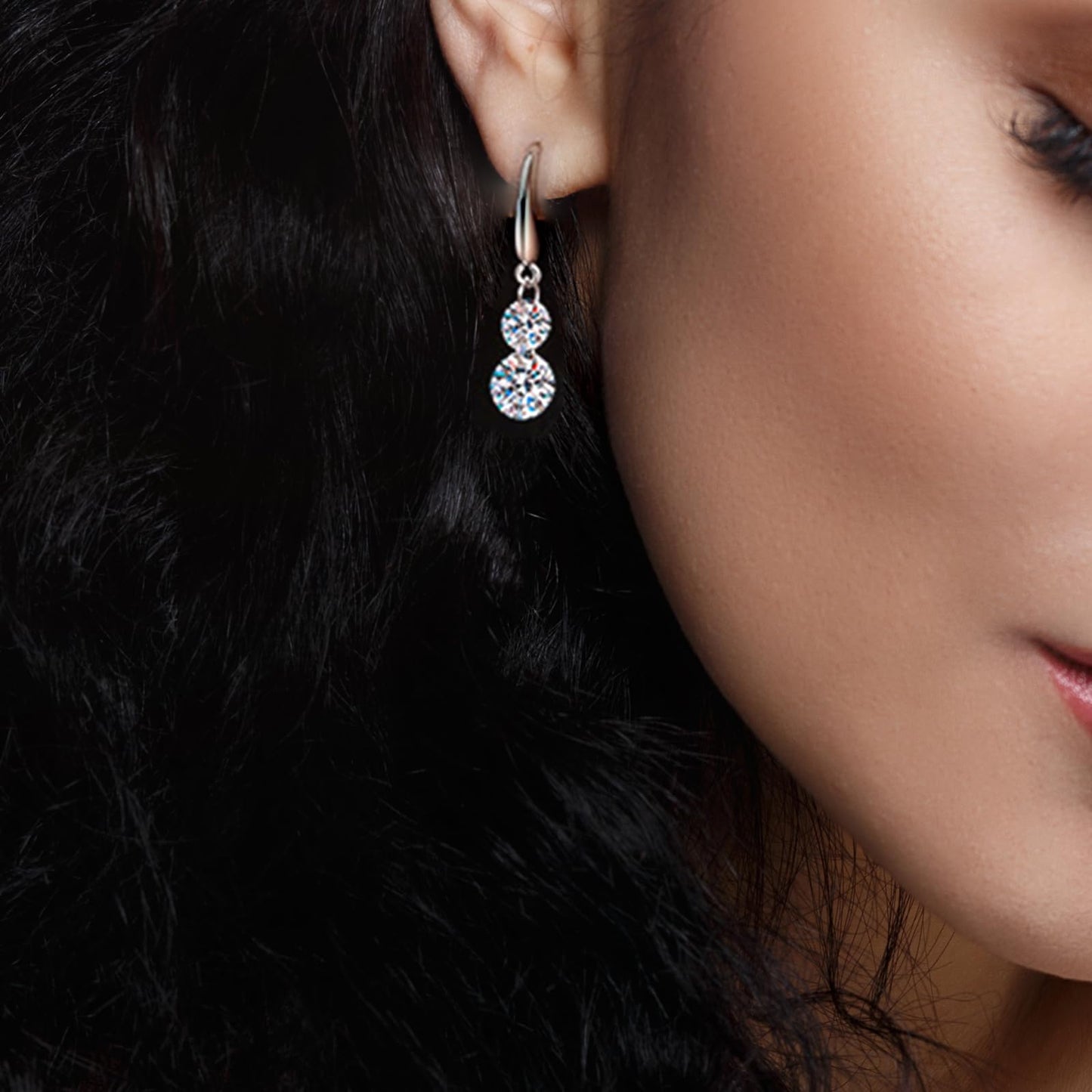 3 Carat (1.5 * 2)  Moissanite Dangle Earrings for Women