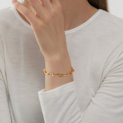 U Shaped Link Paperclip Bracelet