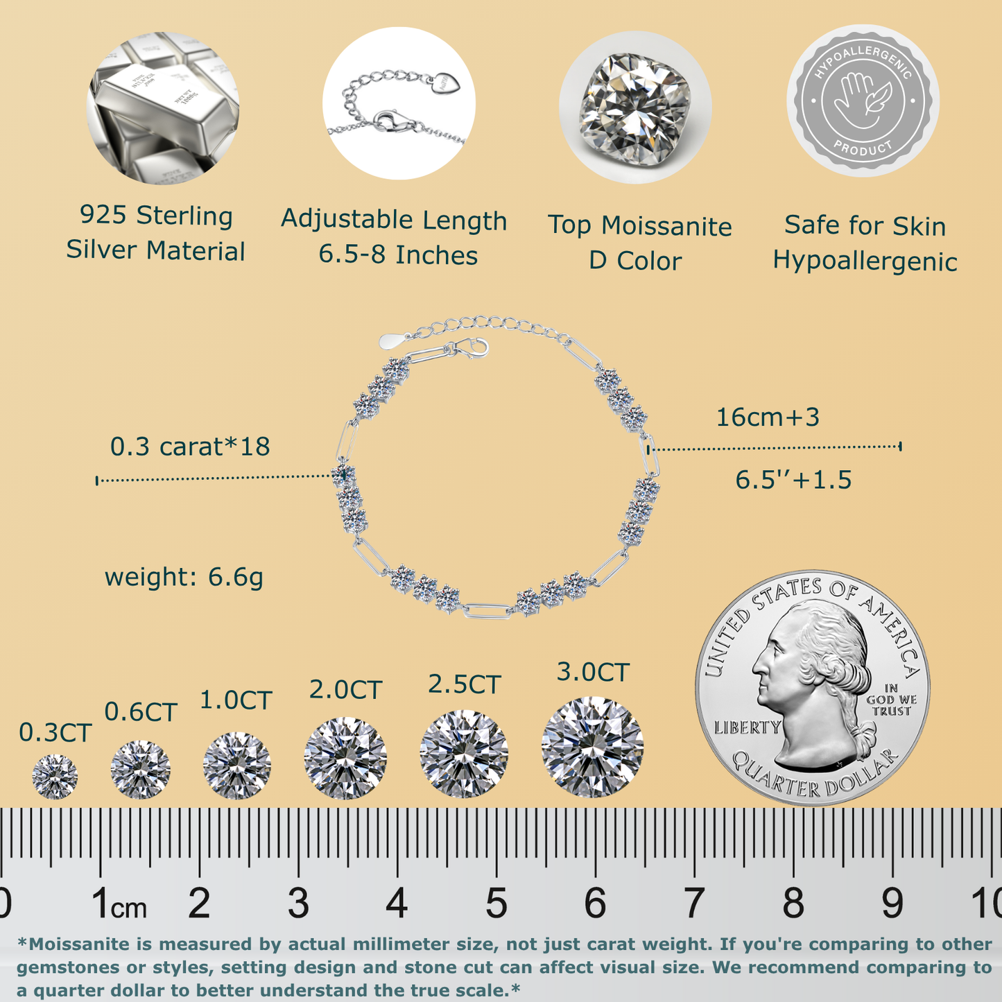 Moissanite Tennis Bracelet for Women