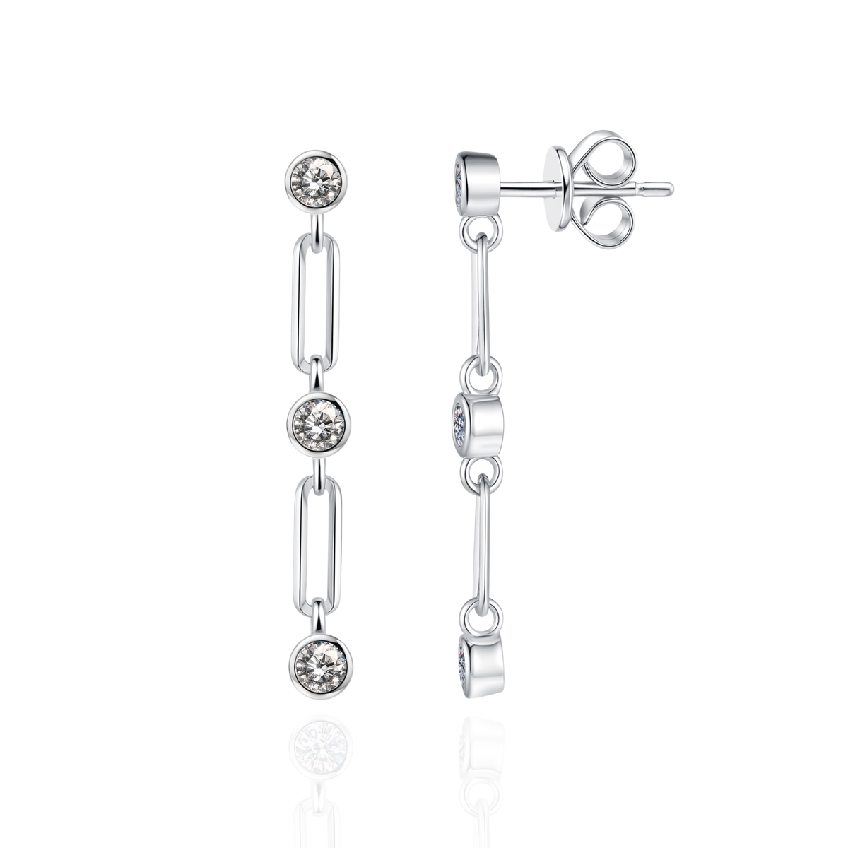Moissanite Dangle Earrings for Women