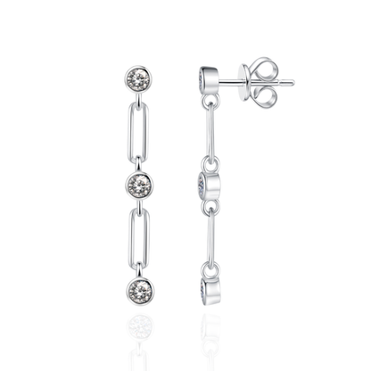 Moissanite Dangle Earrings for Women