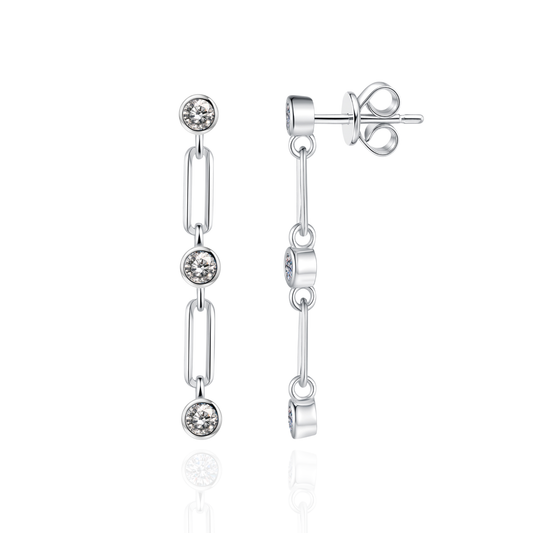 Moissanite Dangle Earrings for Women