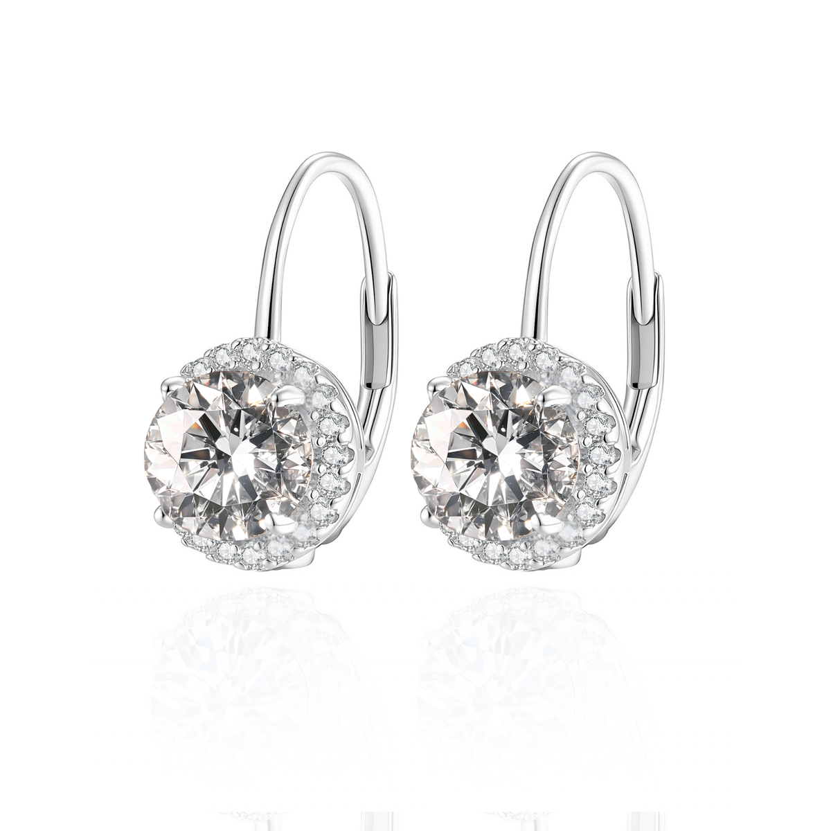 Moissanite Huggie Hoop Earrings for Women