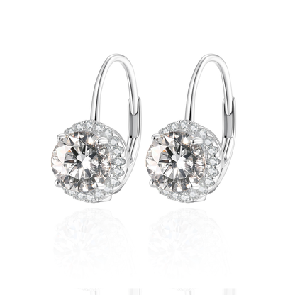 Moissanite Huggie Hoop Earrings for Women