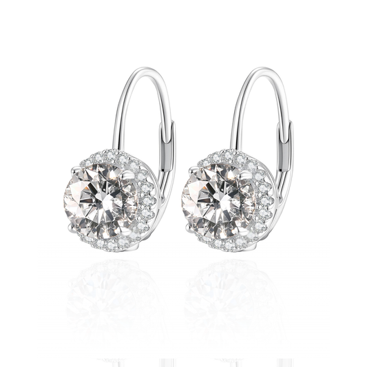Moissanite Huggie Hoop Earrings for Women