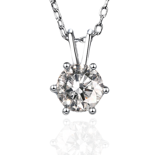 1 Carat Moissanite Pendant Necklace for Women Jewelry Gift