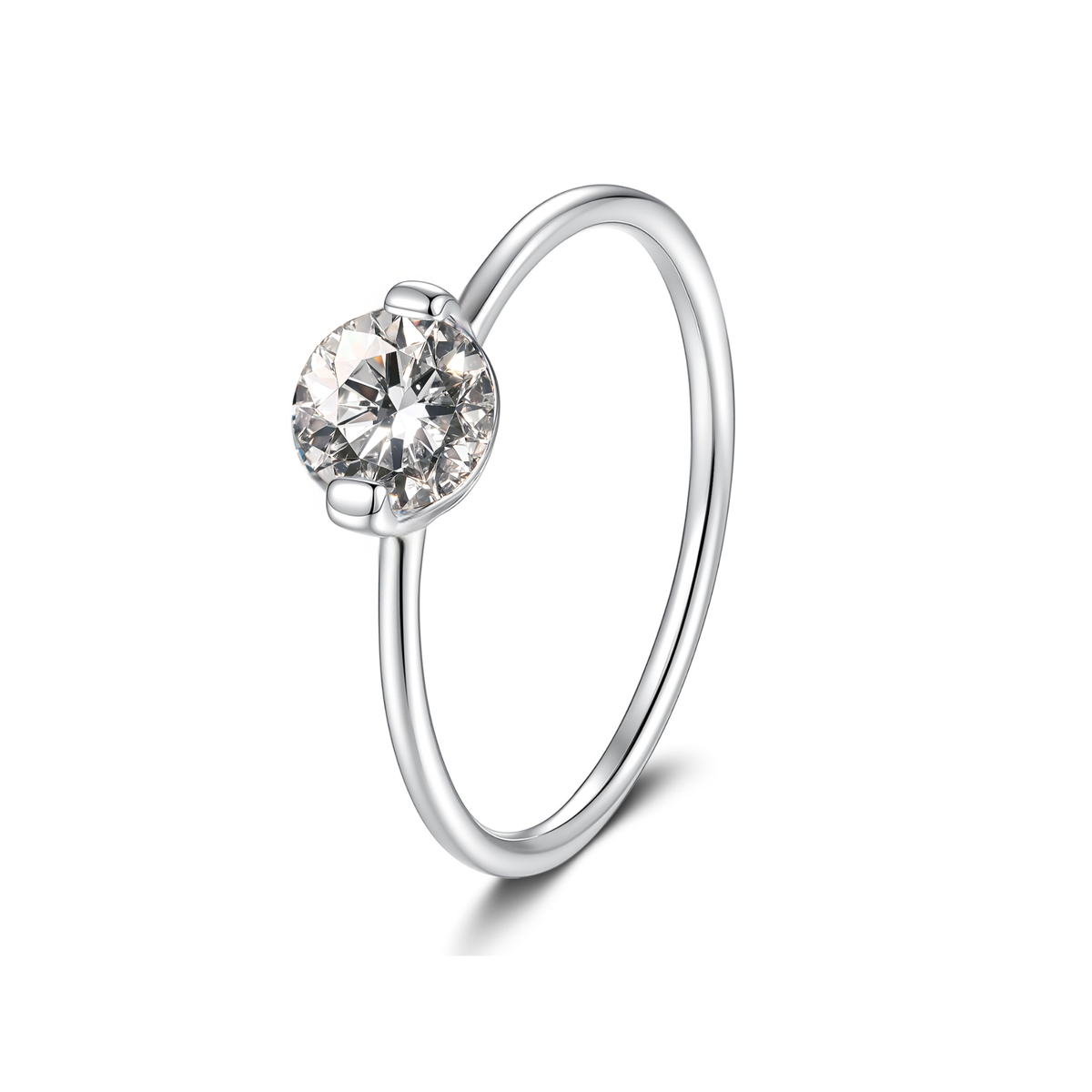 Moissanite Promise Ring for Women – 1 Carat Round Cut Stone