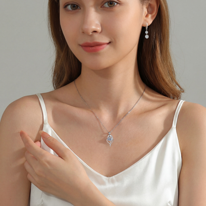 1 carat Heart-Shaped Moissanite Pendant Necklace for Women