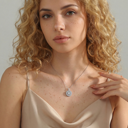 2 Carat Round Moissanite Solitaire Pendant Necklace for Women