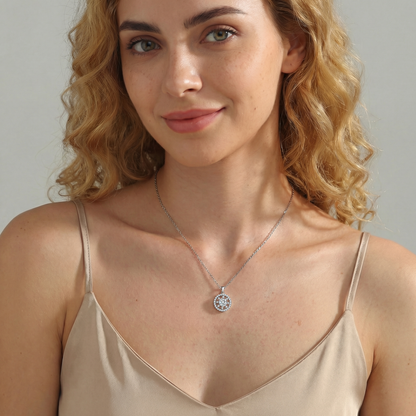 1 Carat Lucky Sun Glowing Moissanite Pendant Necklace