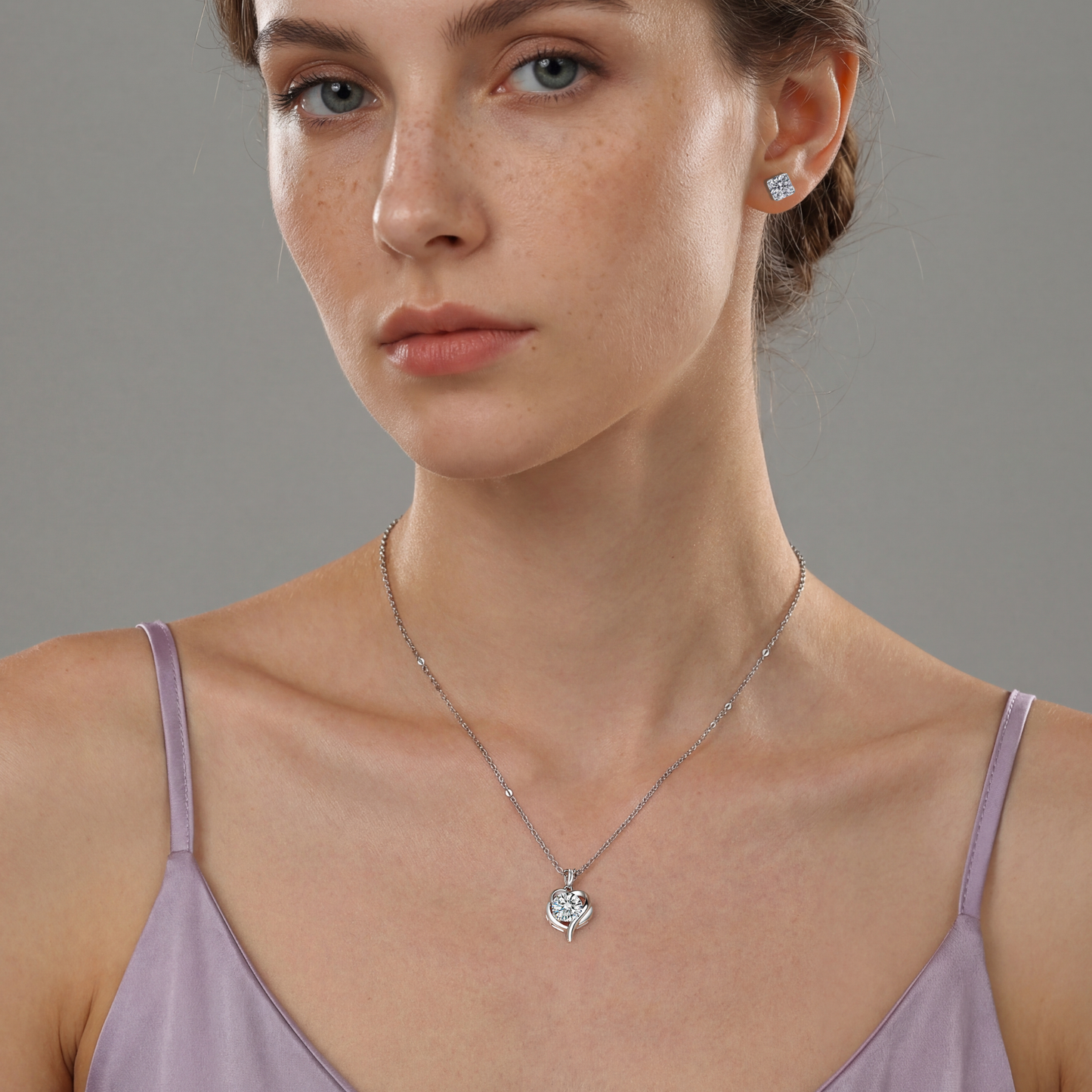 Round-Cut 1 Carat Solitaire Each - Moissanite Stud Earrings for Women and Men