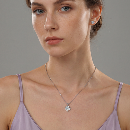 Round-Cut 1 Carat Solitaire Each - Moissanite Stud Earrings for Women and Men