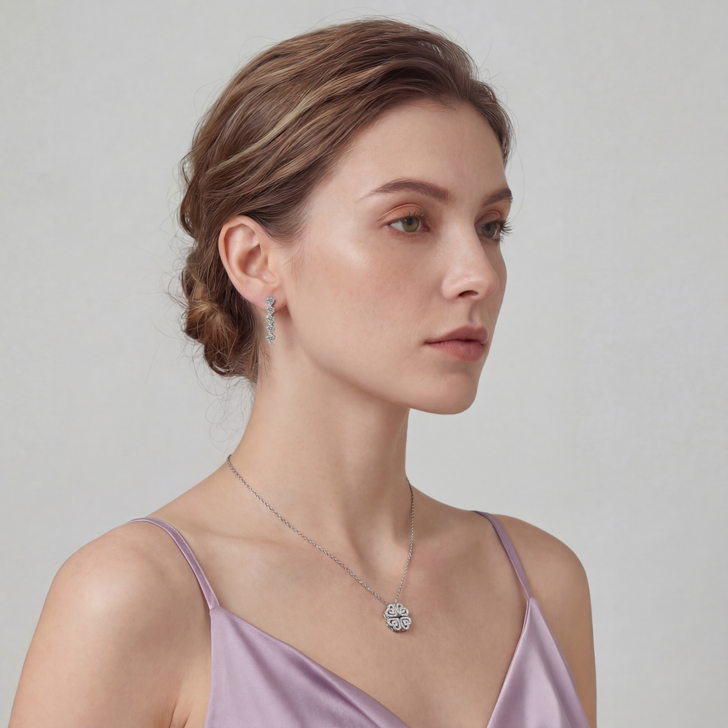 2-in-1 Moissanite Pendant Necklace for Women