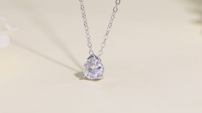 Moissanite Solitaire Pendant Necklace for Women, 1 Carat Minimalist Jewelry