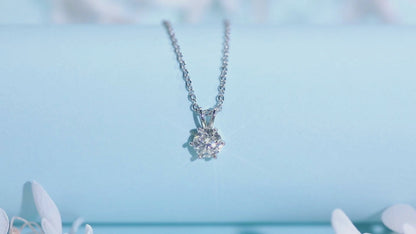1 Carat Moissanite Pendant Necklace for Women Jewelry Gift