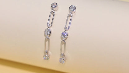 Moissanite Dangle Earrings for Women