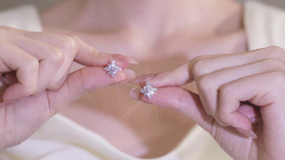 1 Carat Sparkling Star Stud Earrings - Moissanite Earrings for Women & Men