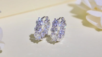 Moissanite Huggie Earrings for Women